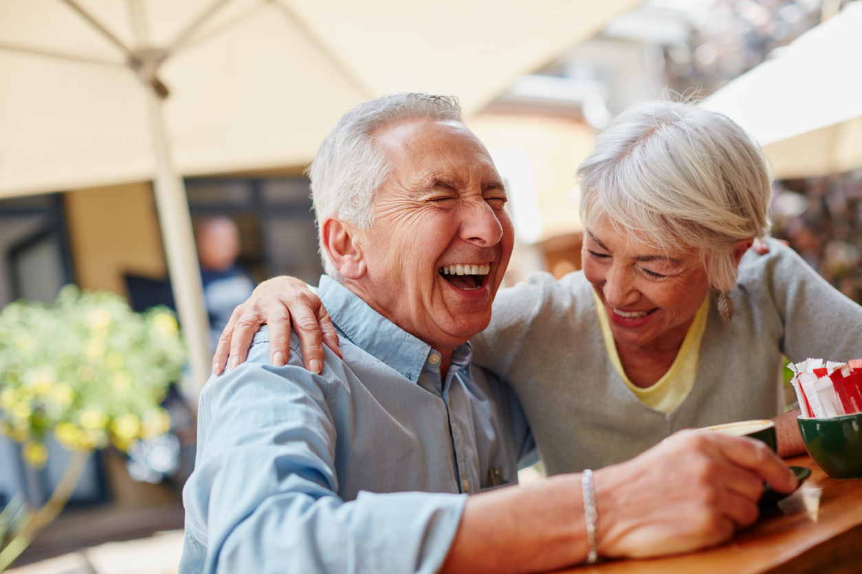 The secret to a happy marriage? Live, laugh and love Shot of a senior couple having coffee at a cafehttp://195.154.178.81/DATA/i_collage/pu/shoots/806391.jpg